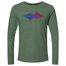 Load image into Gallery viewer, Frequency Waves Red Blue Long Sleeve