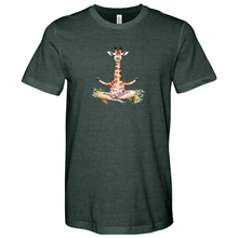 Load image into Gallery viewer, Namaste Giraffe Heathered Tee