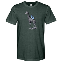 Load image into Gallery viewer, Giraffe Butterfly Heathered Tee