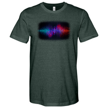 Load image into Gallery viewer, Frequency Waves Red, Blue With Bg Heathered Tee