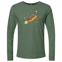 Load image into Gallery viewer, Beaver Riding A Hotdog Long Sleeve