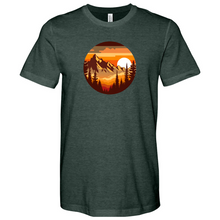 Load image into Gallery viewer, Mountain with Sunrise Heathered Tee