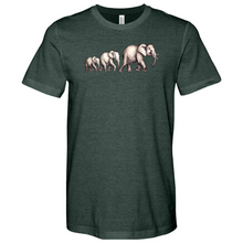 Load image into Gallery viewer, Elephant family Heathered Tee