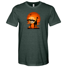 Load image into Gallery viewer, Giraffe Sunset Heathered Tee