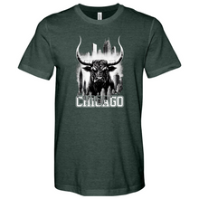 Load image into Gallery viewer, Chicago Bull Heathered Tee