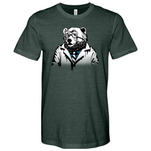 Load image into Gallery viewer, Bear in Lab Coat Heathered Tee