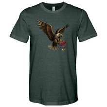 Load image into Gallery viewer, Green Eagle & Shredded Fabric Heathered Tee