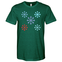 Load image into Gallery viewer, Danish Modern Snowflakes Heathered Tee