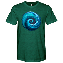 Load image into Gallery viewer, Swirl Wave Blue Heathered Tee
