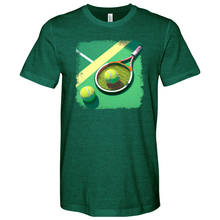 Load image into Gallery viewer, Retro Tennis Green Heathered Tee