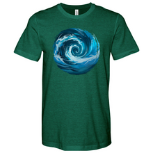 Load image into Gallery viewer, Swirl Wave Blue White Heathered Tee