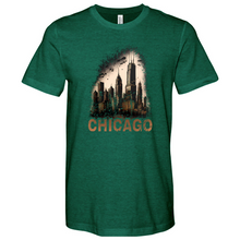 Load image into Gallery viewer, Chicago City Skyline Heathered Tee