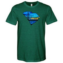 Load image into Gallery viewer, South Carolina Map Heathered Tee