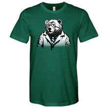Load image into Gallery viewer, Bear in Lab Coat Heathered Tee
