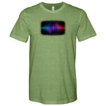 Load image into Gallery viewer, Frequency Waves Red Blue Heathered Tee