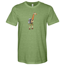 Load image into Gallery viewer, Giraffe with a Backpack Heathered Tee