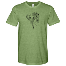 Load image into Gallery viewer, Elephant With Flower Heathered Tee