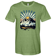 Load image into Gallery viewer, Retro Mountain Heathered Tee