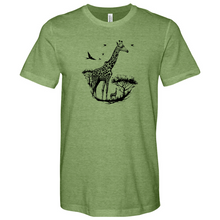 Load image into Gallery viewer, Giraffe Wildlife 02 Heathered Tee
