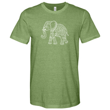 Load image into Gallery viewer, Elephant Line Art Heathered Tee