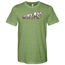 Load image into Gallery viewer, Elephant family Heathered Tee