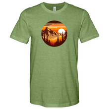 Load image into Gallery viewer, Mountain with Sunrise Heathered Tee