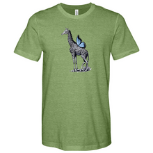 Load image into Gallery viewer, Giraffe Butterfly Heathered Tee