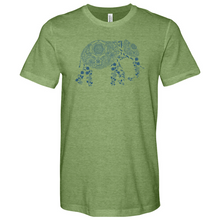 Load image into Gallery viewer, Floral Mosaic Elephant Heathered Tee