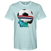 Load image into Gallery viewer, Soccer Head Heathered Tee