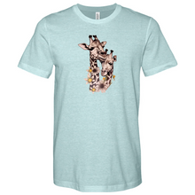 Load image into Gallery viewer, A Giraffe With Flowers on its Leg Heathered Tee