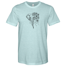 Load image into Gallery viewer, Elephant With Flower Heathered Tee