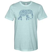 Load image into Gallery viewer, Floral Mosaic Elephant Heathered Tee