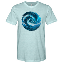 Load image into Gallery viewer, Swirl Wave Blue White Heathered Tee