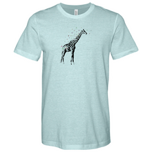 Load image into Gallery viewer, Giraffe With Butterfly Heathered Tee