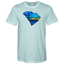 Load image into Gallery viewer, South Carolina Map Heathered Tee