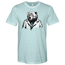 Load image into Gallery viewer, Bear in Lab Coat Heathered Tee