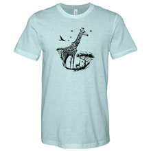 Load image into Gallery viewer, Giraffe Wildlife 02 Heathered Tee