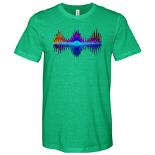 Load image into Gallery viewer, Frequency - Red, Orange, Purple Heathered Tee