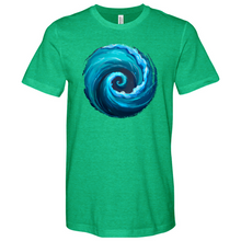 Load image into Gallery viewer, Swirl Wave Blue Heathered Tee
