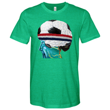 Load image into Gallery viewer, Soccer Head Heathered Tee