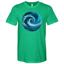 Load image into Gallery viewer, Swirl Wave Blue White Heathered Tee