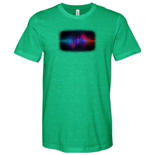 Load image into Gallery viewer, Frequency Waves Red Blue Heathered Tee