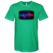 Load image into Gallery viewer, Frequency Waves Red, Blue With Bg Heathered Tee