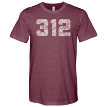 Load image into Gallery viewer, Chicago 312 Heathered Tee
