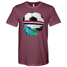 Load image into Gallery viewer, Soccer Head Heathered Tee
