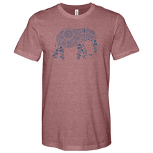 Load image into Gallery viewer, Floral Mosaic Elephant Heathered Tee