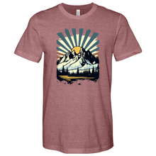 Load image into Gallery viewer, Retro Mountain Heathered Tee