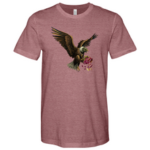 Load image into Gallery viewer, Green Eagle & Shredded Fabric Heathered Tee