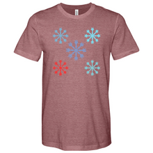 Load image into Gallery viewer, Danish Modern Snowflakes Heathered Tee