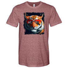 Load image into Gallery viewer, Bengal Face Wglasses Heathered Tee